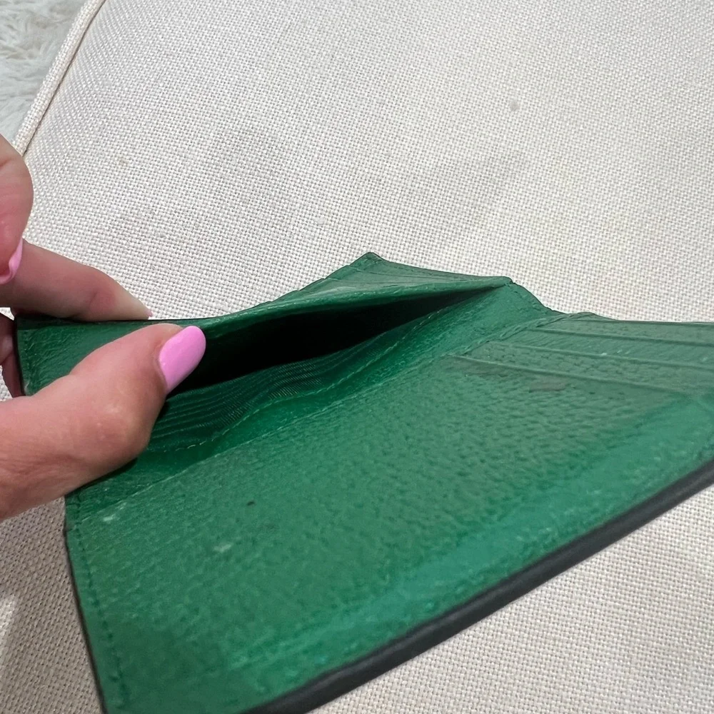 Gucci Black/Green Leather Card Holder - Picture 5 of 8